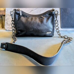 Wilson's Leather Black Clutch Crossbody Purse